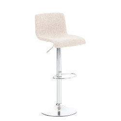 Tabouret de bar Hoover, tissu C crème