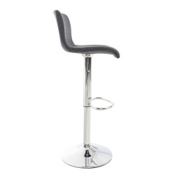 Sgabello da bar Hoover, tessuto C, grigio scuro