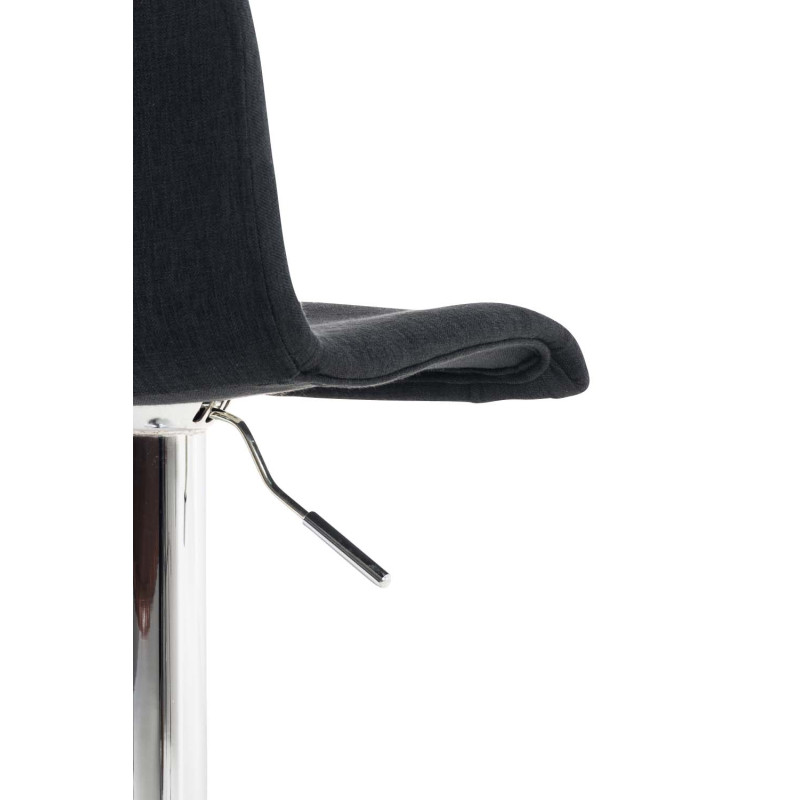 Taburete de bar Hoover, tapizado en tela C, negro