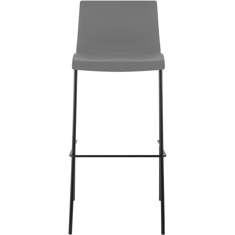Tabouret de bar Hoover, structure à 4 pieds, noir/gris