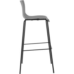 Taburete de bar Hoover, estructura de 4 patas, negro/gris