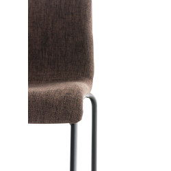 Sgabello da bar Hoover, tessuto, struttura a 4 gambe, nero/marrone