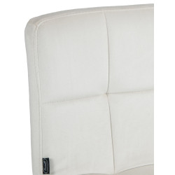 Ensemble de 2 tabourets de bar en velours Pérou, chromés crème