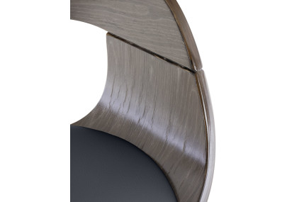 Taburete de bar Kingston C, negro/gris