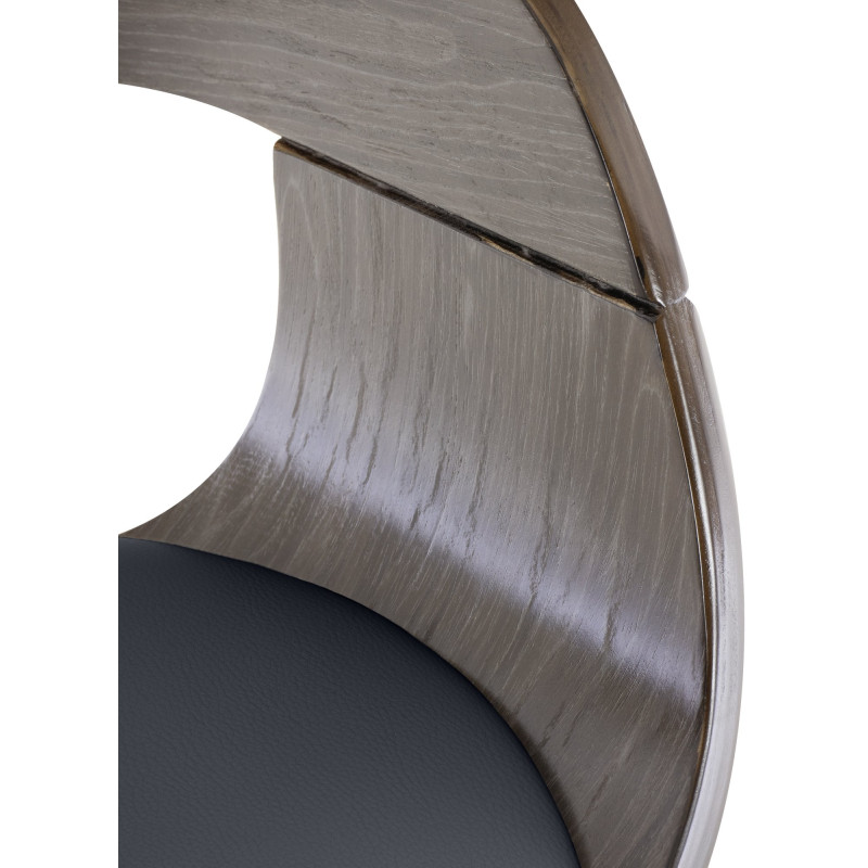 Taburete de bar Kingston C, negro/gris