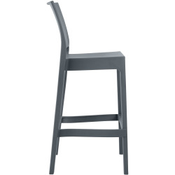 Set di 2 sgabelli da bar Maya, grigio scuro