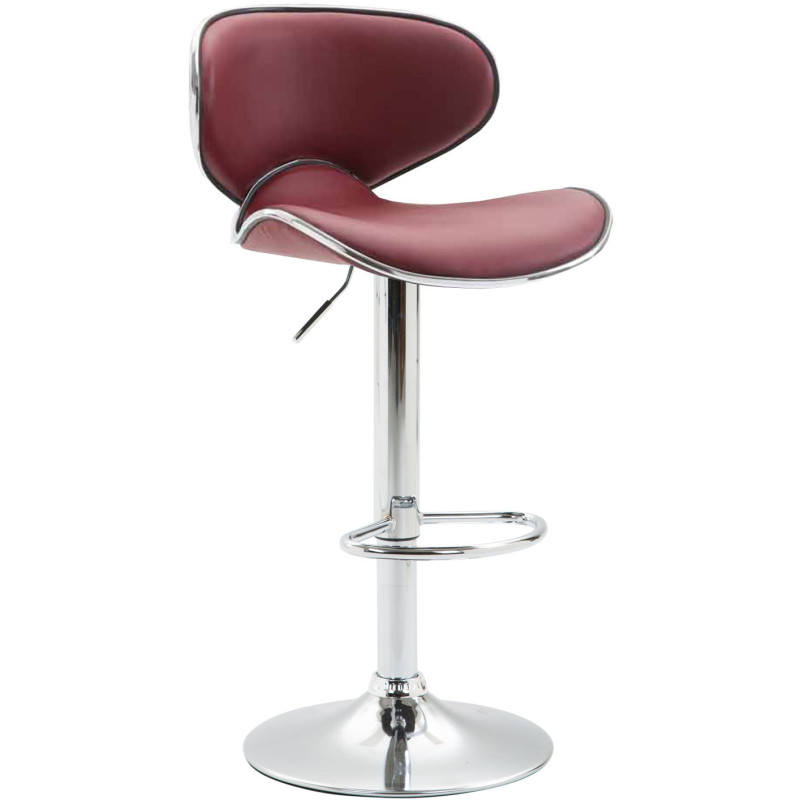 Sgabello da bar Las Vegas V2 cromato rosso bordeaux