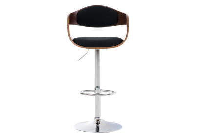 Tabouret de bar Kingston C, tissu noyer/noir