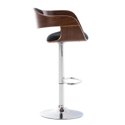 Tabouret de bar Kingston C, tissu noyer/noir
