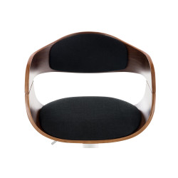 Tabouret de bar Kingston C, tissu noyer/noir