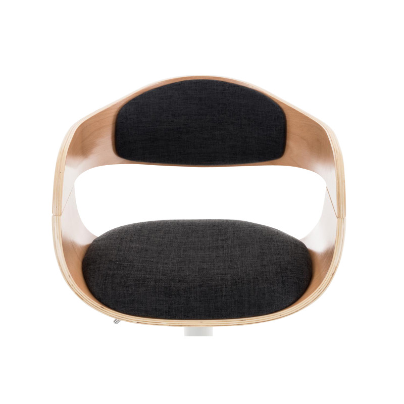 Sgabello da bar Kingston C, tessuto naturale/grigio scuro