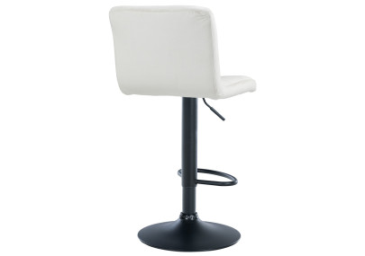 Lot de 2 tabourets de bar en velours Pérou noir crème