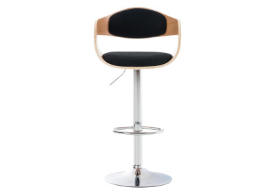 Tabouret de bar Kingston C, tissu naturel/noir