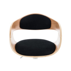 Tabouret de bar en tissu Kingston C naturel/noir