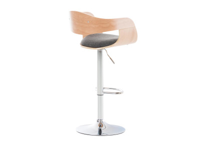 Sgabello da bar Kingston C, tessuto naturale/grigio chiaro