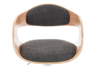 Sgabello da bar Kingston C, tessuto naturale/grigio chiaro