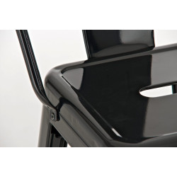 Lot de 2 tabourets de bar Aiden, noirs