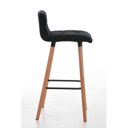 Ensemble de 2 tabourets de bar Lincoln en tissu naturel noir