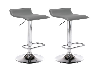 Juego de 2 taburetes de bar Dyn gris