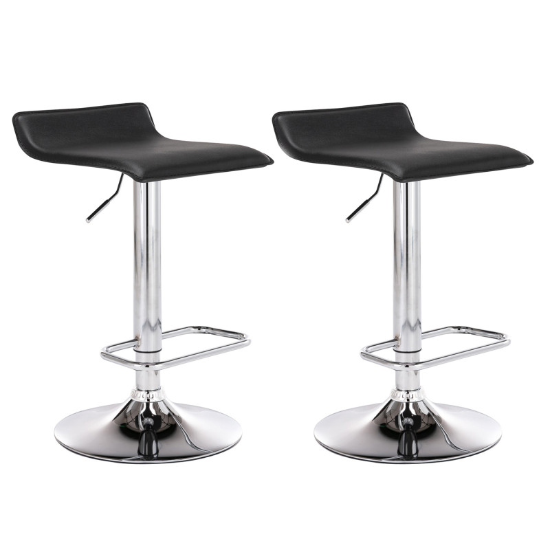 Set di 2 sgabelli da bar Dyn neri