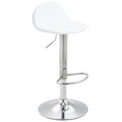 Ensemble de 2 tabourets de bar Lana V2 chromés blancs