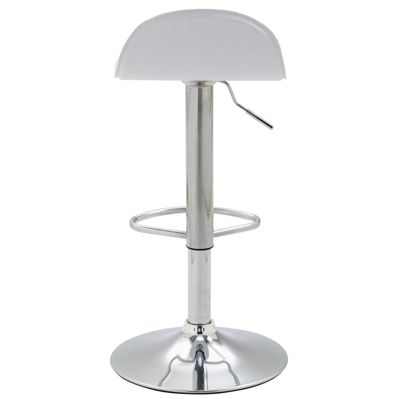 Conjunto de 2 banquetas de bar Lana V2 cromadas brancas