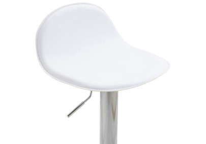 Ensemble de 2 tabourets de bar Lana V2 chromés blancs