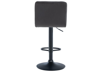 Ensemble de 2 tabourets de bar en velours Pérou, noirs