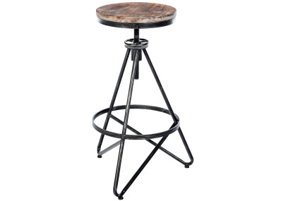 Tabouret de bar argenté Karla