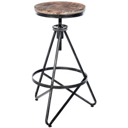 Tabouret de bar argenté Karla