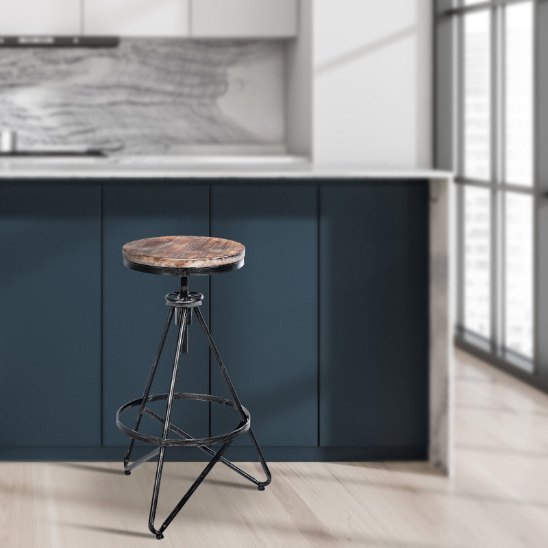 Sgabello da bar Karla argento