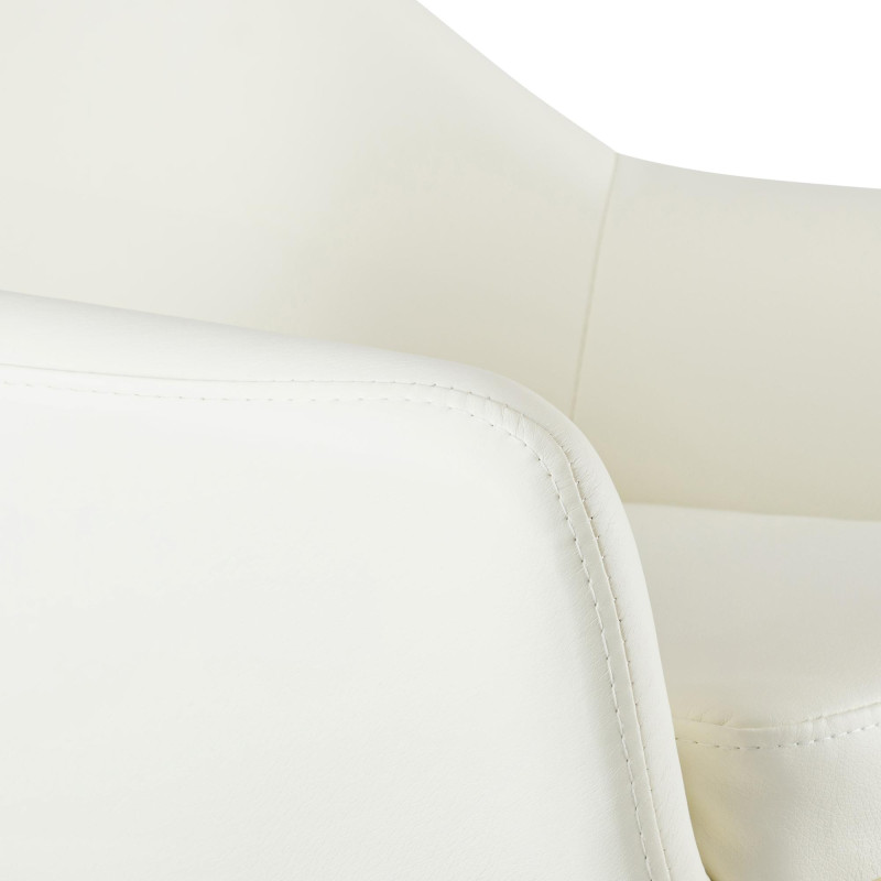 Set di 2 sgabelli da bar Grant, similpelle, crema