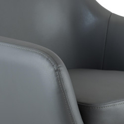 Set di 2 sgabelli da bar Grant, similpelle, grigio