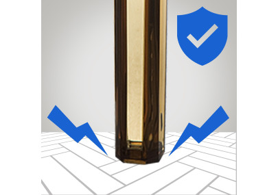 Set di 2 sgabelli da bar Fox, ambra trasparente