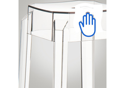 Conjunto de 2 banquetas Fox, transparentes