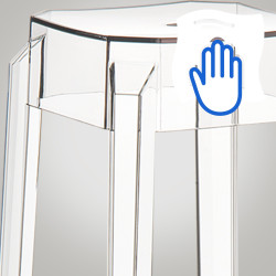 Juego de 2 taburetes de bar Fox, transparentes