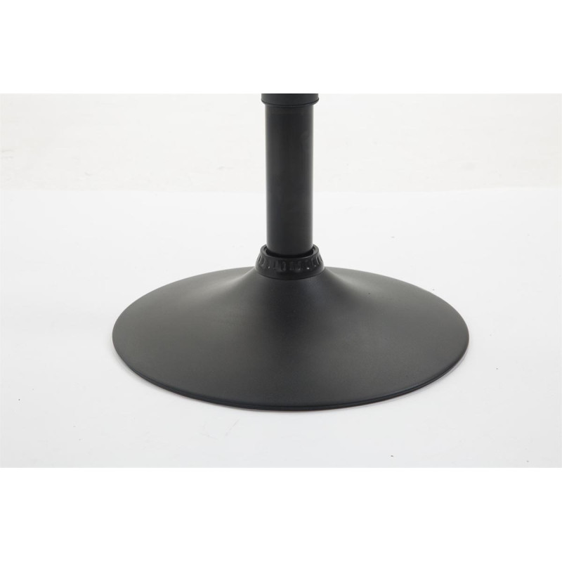 Conjunto de 2 banquetas Braga, estofadas em tecido, nas cores preto e creme.