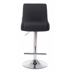 Conjunto de 2 banquetas de bar Club, em couro sintético, cromadas, pretas.