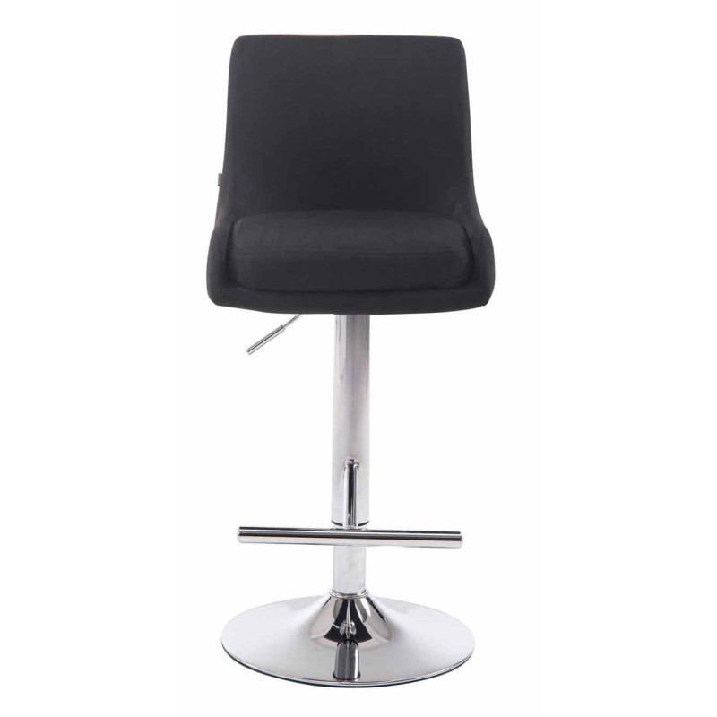 Set di 2 sgabelli da bar Club, similpelle, cromati, neri