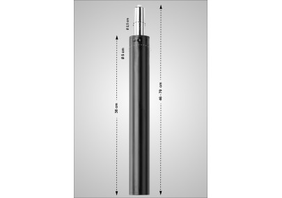 Tabouret de bar à vérin à gaz Panama, Limon, Damaso noir