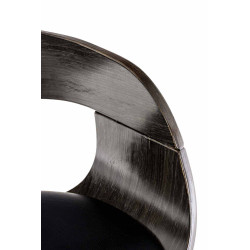 Conjunto de 2 banquetas Kingston C, em couro sintético, preto/cinza.