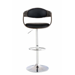 Set di 2 sgabelli da bar Kingston C, similpelle, nero/grigio