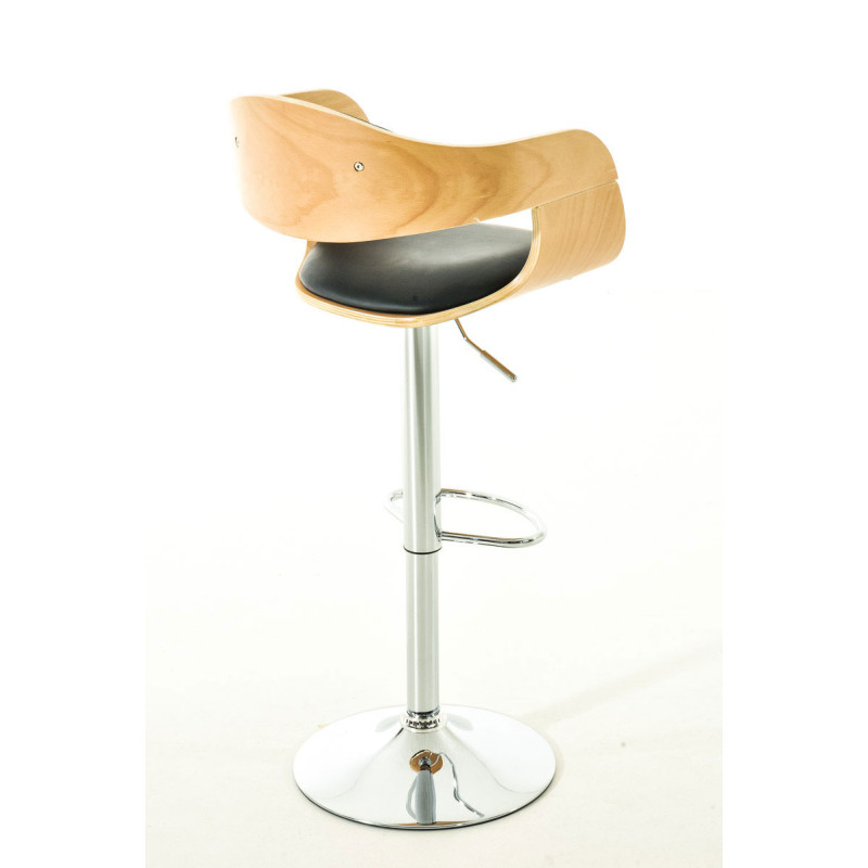 Set di 2 sgabelli da bar Kingston C, similpelle, naturale/nero