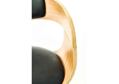 Conjunto de 2 banquetas Kingston C, em couro sintético, cor natural/preta