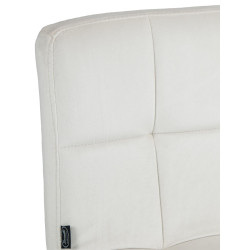 Ensemble de 2 tabourets de bar en velours blanc Pérou crème