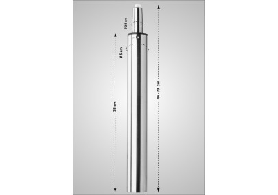 Taburete de bar con elevador de gas Panamá, Limón, acero inoxidable Damaso