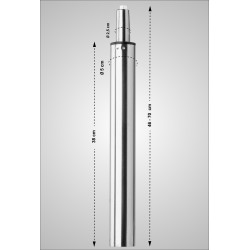 Sgabello da bar con alzata a gas Panama, Limon, Damaso in acciaio inox