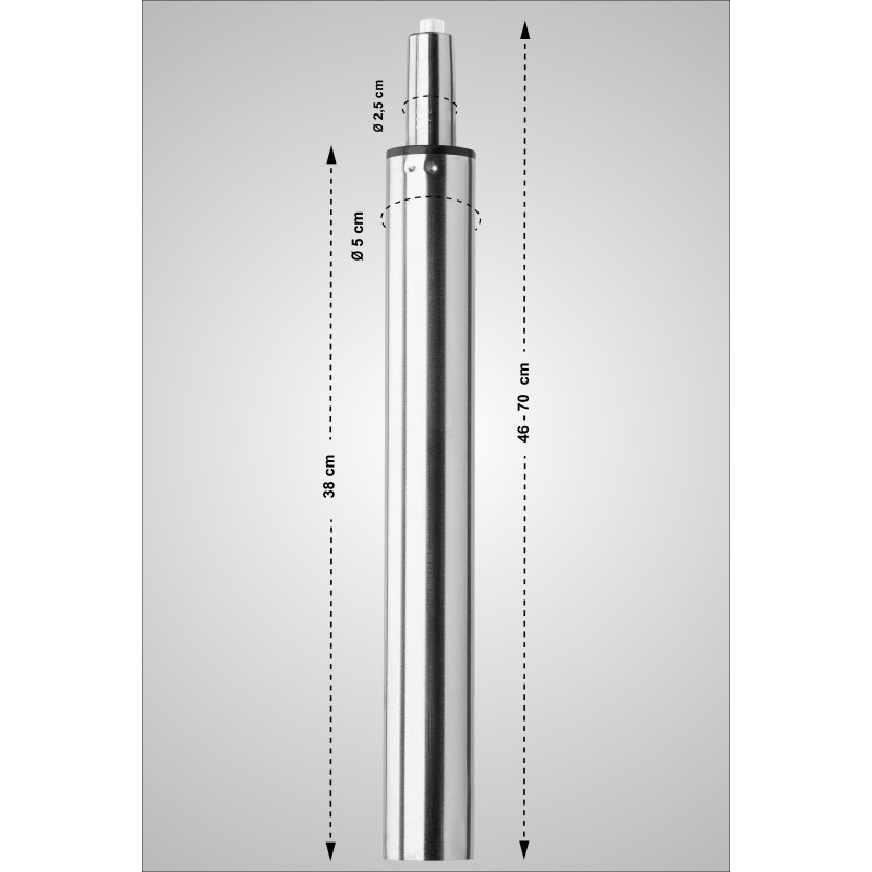 Tabouret de bar à vérin à gaz Panama, Limon, Damaso en acier inoxydable