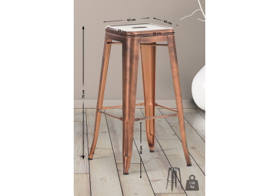 Sgabello da bar in rame Joshua V2
