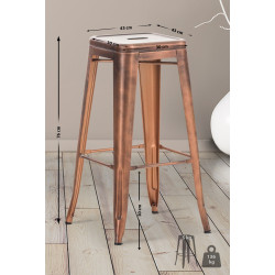 Tabouret de bar en cuivre Joshua V2